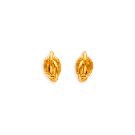 Boucles d'oreilles Or 750 Nœud antillais 8mm