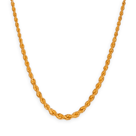 Collier or chute maille corde creuse