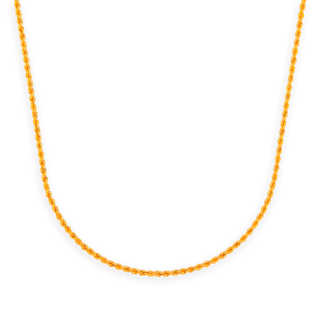 Collier chaîne or maille corde légère