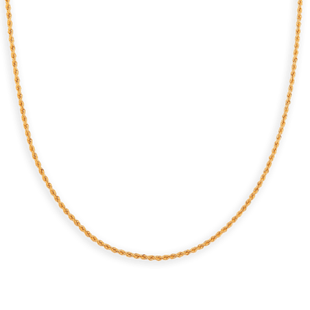 Collier chaîne or maille corde légère