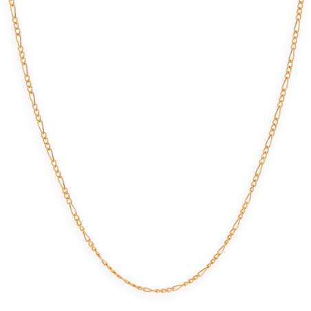 Collier chaîne or maille gourmette ovale alternée creux