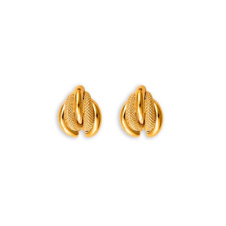 Boucles d'oreilles  OR 375 Puces Banane