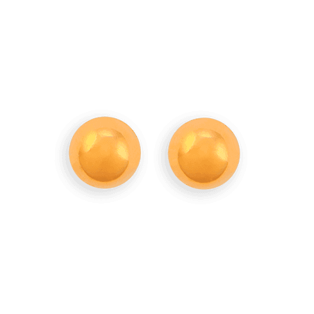 Boucles d'oreilles Bouton Plaqué or 12 mm