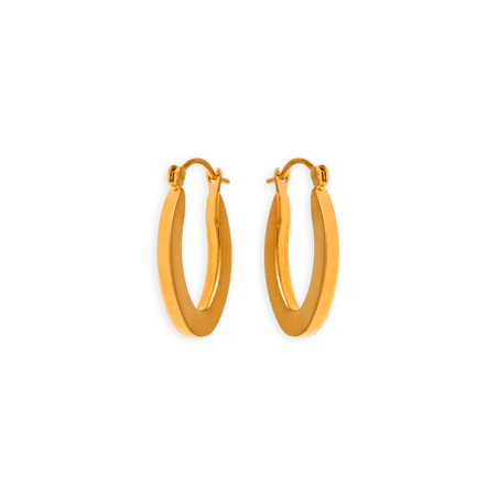 créoles ovales plaqué or