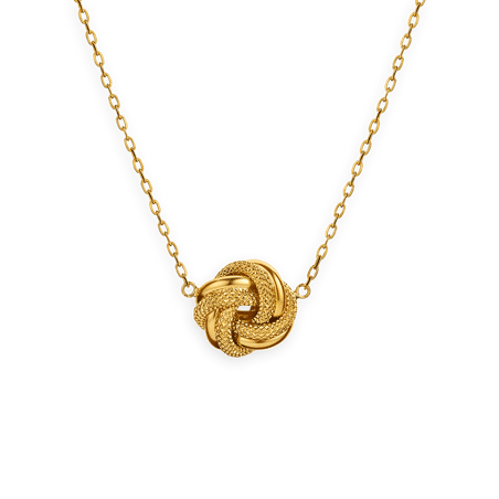 Collier or chaîne motif nœud