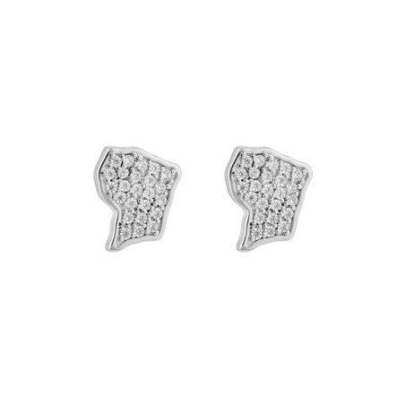 Boucles D'oreilles Guyane Argent925 Zirconium 8