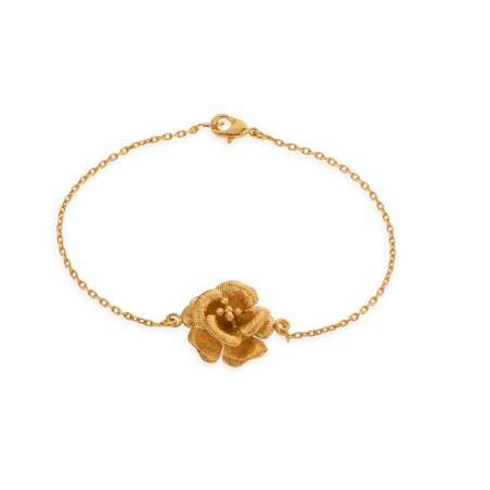 Bracelet Plaqué Or Hibiscus
