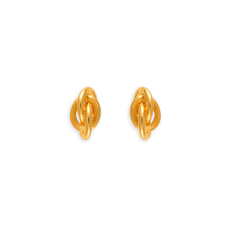 Boucles d'oreilles Plaqué or Nœud antillais 6mm