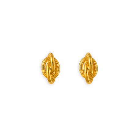 Boucles d'oreilles Plaqué or Nœud antillais 4.5mm