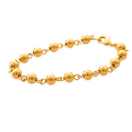 Bracelet Plaqué Or Grain D'or