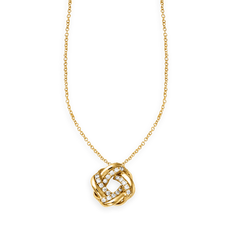 Collier chaîne plaqué or motif entrelacé