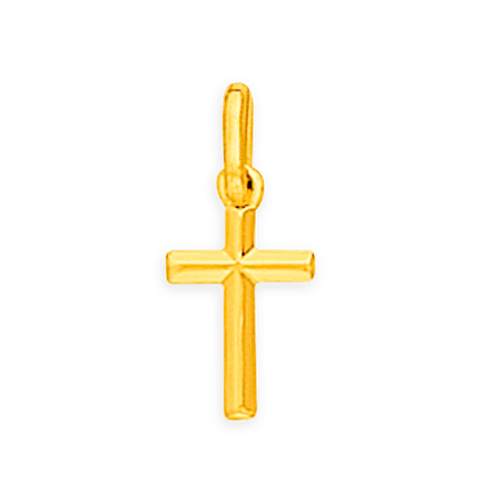 Croix Or750 Biseautée avec bélière