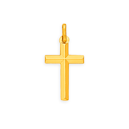 Croix Or750 Biseautée avec bélière