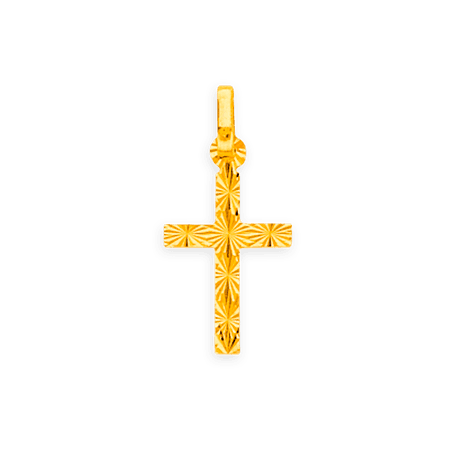 Croix Or750 Diamantée avec bélière