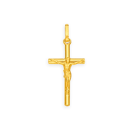 Croix Christ Or750 avec bélière