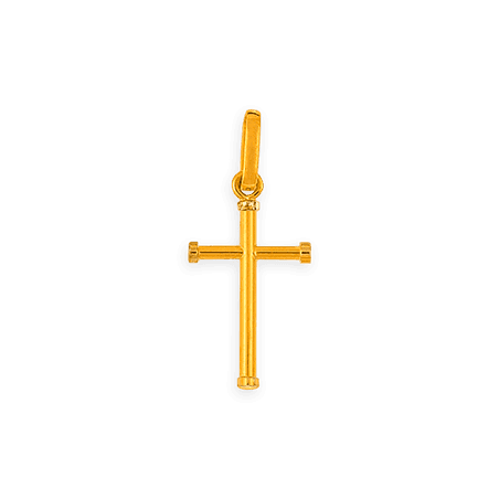 Croix Or750 Bicolore avec bélière