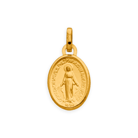 Médaille Or750 Vierge Miraculeuse avec bélière or creux