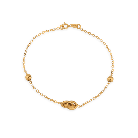 Bracelet Or750 Chaîne Nœud Forçat Antillais Grain D'or