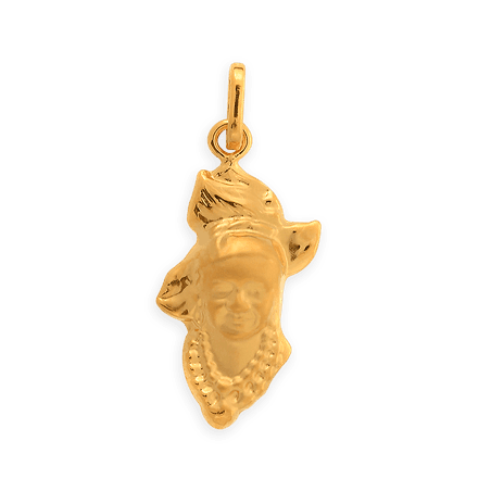 Pendentif Or375 Tête Antillaise avec bélière