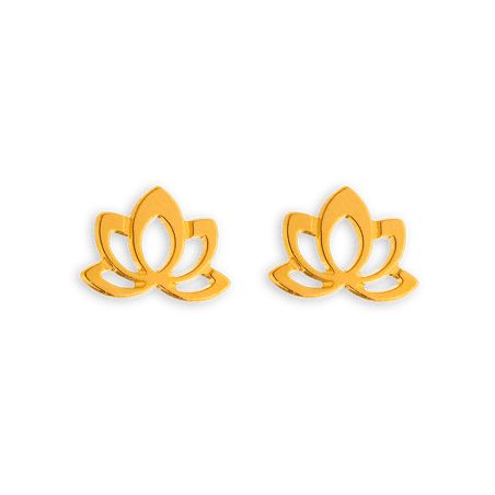 Boucles D'oreilles Fleur de Lotus 7*5mm Or750