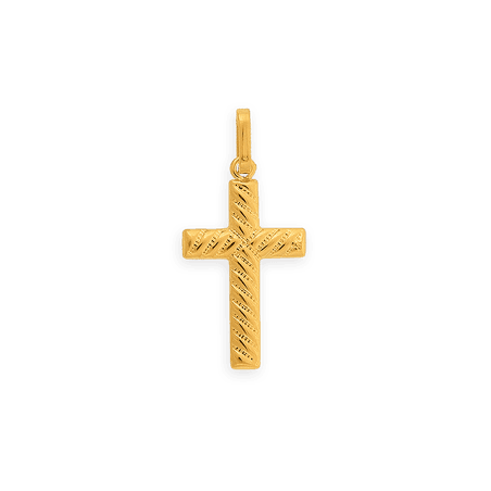 Croix Or375 Diamantée avec bélière