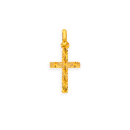 Croix Or375 Diamantée avec bélière