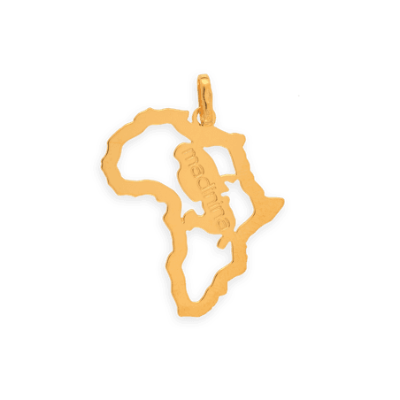 Pendentif Or375 Carte Afrique Madinina avec bélière