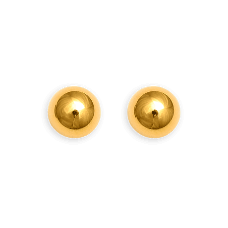 Boucles d'oreilles Bouton OR 375 10 mm