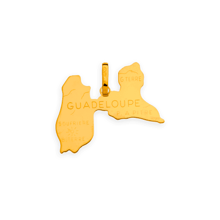 Pendentif Or750 Carte Guadeloupe avec bélière