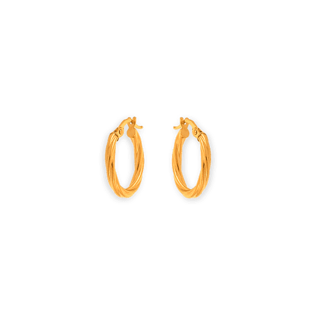 Créoles torsadées ovales or