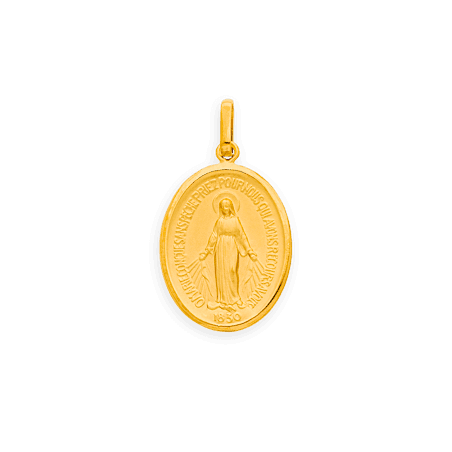 Médaille Or375 Vierge Miraculeuse avec bélière Or creux