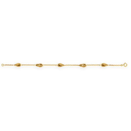 Bracelet Or375 Chaîne Nœud Forçat Antillais