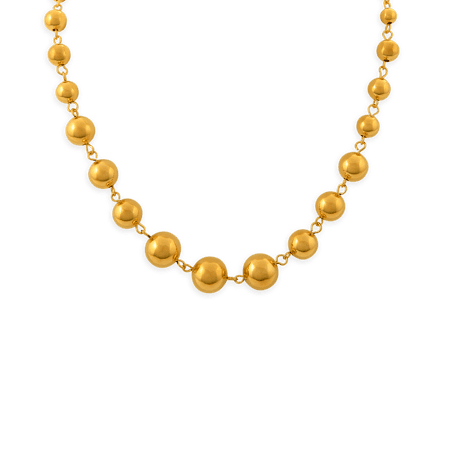 Collier chaîne plaqué or grain d'or