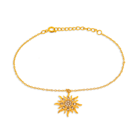 Bracelet Acier Jaune Soleil Zirconium 