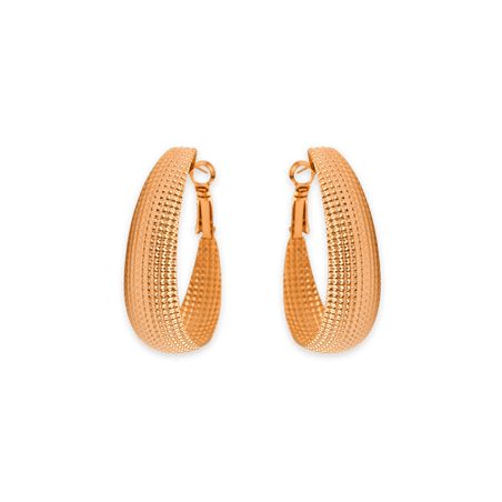 créoles ovales cubaines acier jaune