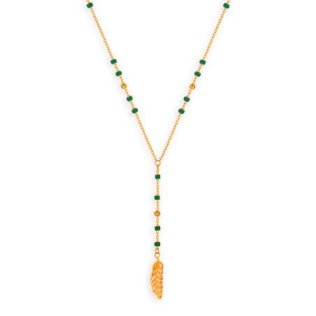 Collier acier jaune chaîne pendants et boules