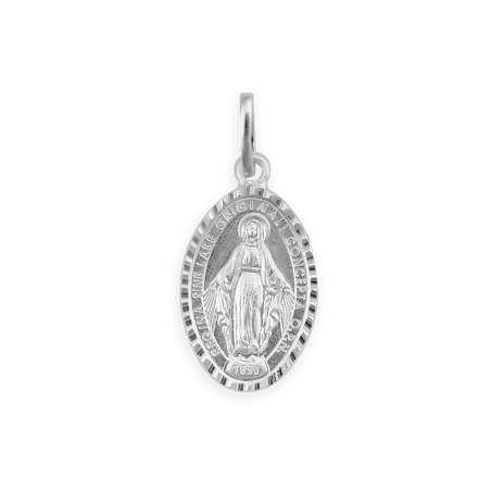 Médaille Miraculeuse Argent925 Diamantée avec bélière
