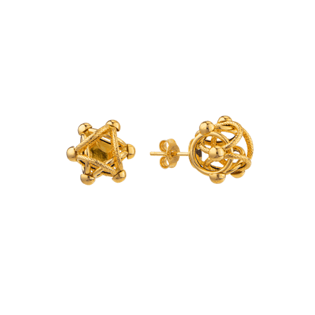 Boucles D'oreilles Cyclone 10mm Or750