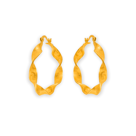 Créoles torsadées plaqué or